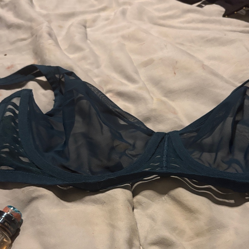 Victoria's Secret Teal Sheer Bra